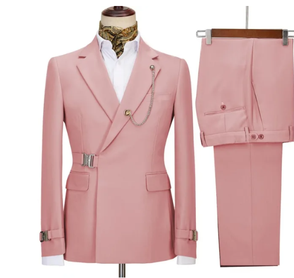 Thumbnail: 2 Pieces Men's Business Suits Regular Fit Notch Lapel Prom Tuxedos For Wedding (