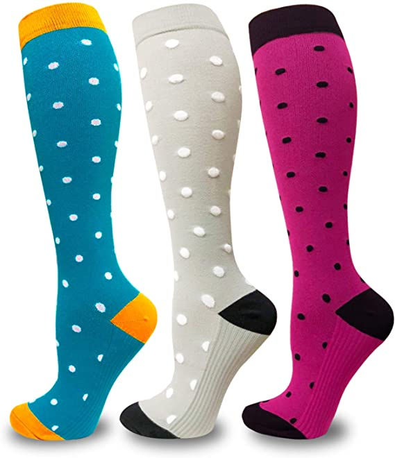 الصورة المصغرة: CFS Compression Socks Women Men Knee Stocking 20-30mmHg Edema Diabetes Varicose 
