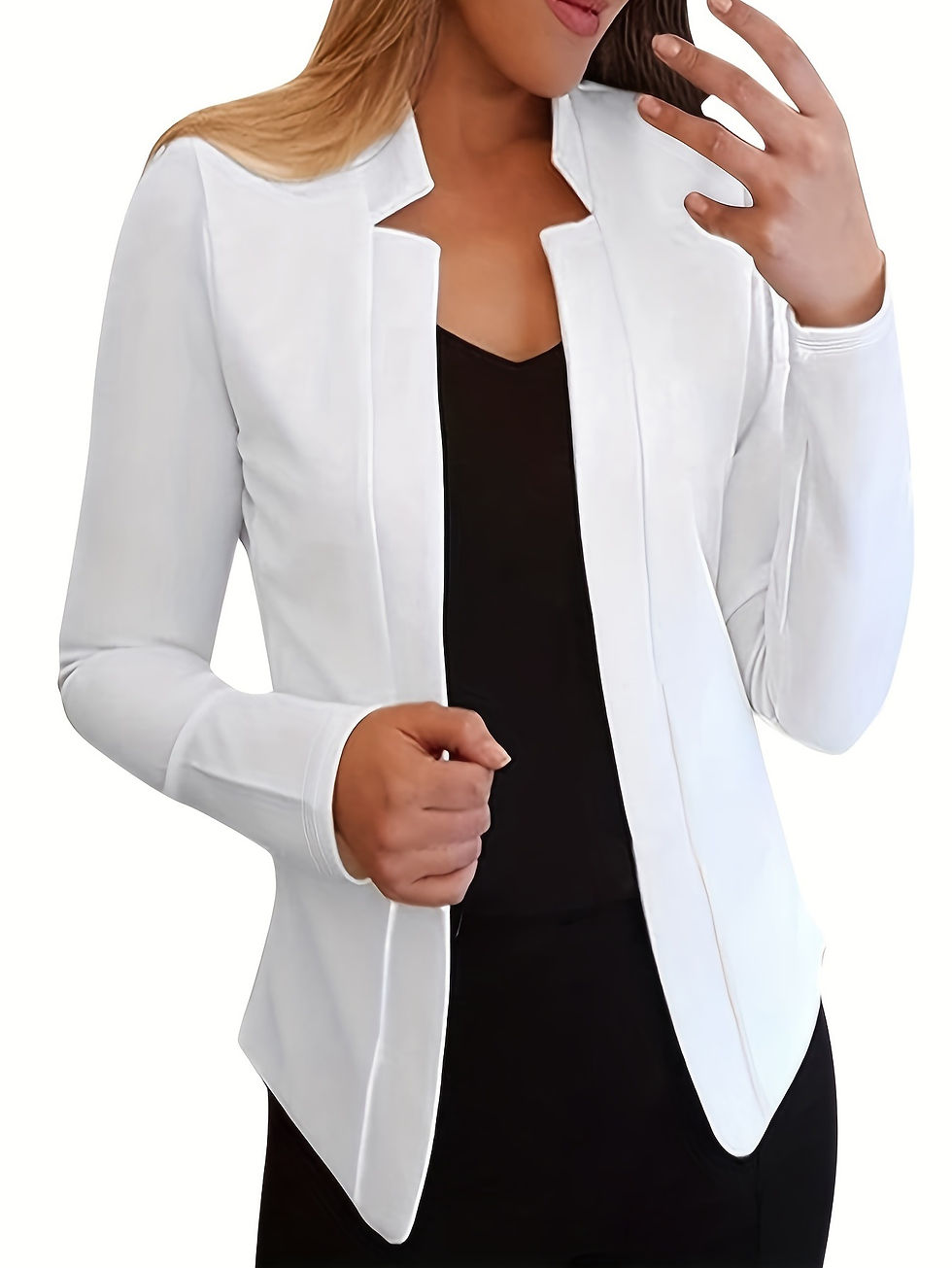 الصورة المصغرة: New Cross-Border Women's Wear, Pure Color Chigong Small Suit Cardigan Formal Jac