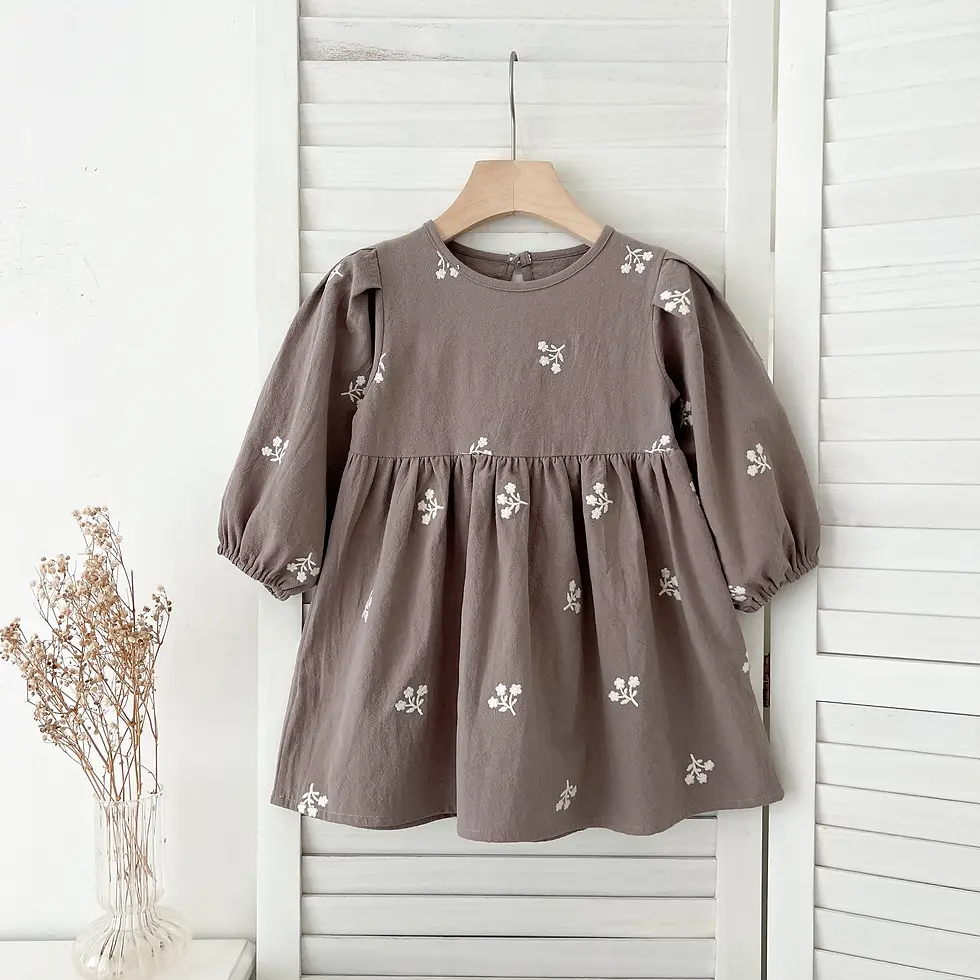 الصورة المصغرة: 2-7Yrs Casual New Flower Girl Dresses Kids Girls Dress Floral Kids Clothes Autum