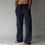 Thumbnail: Men's Cotton Linen Pants Solid Color Male Breathable Trousers Waist Loose Long P