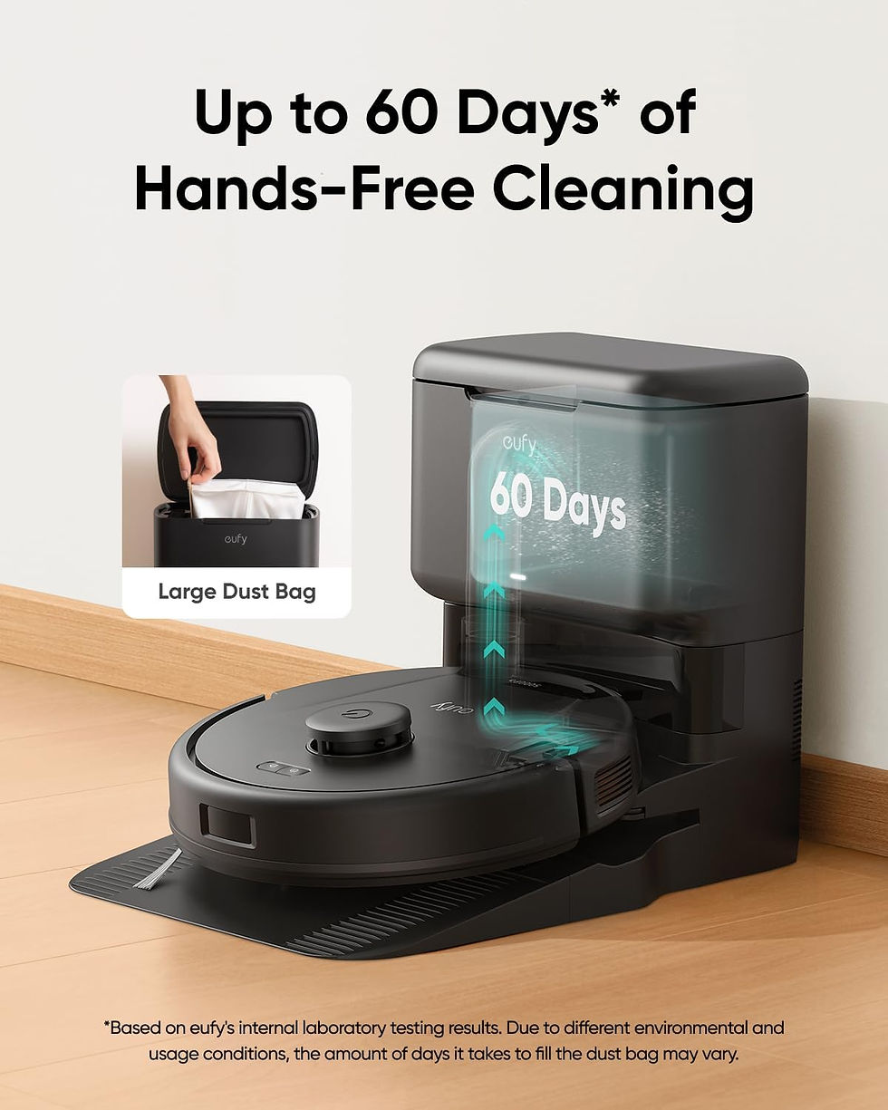 Thumbnail: eufy L60 Hybrid Robot Vacuum with Self Empty Station Hair Detangling Technology 