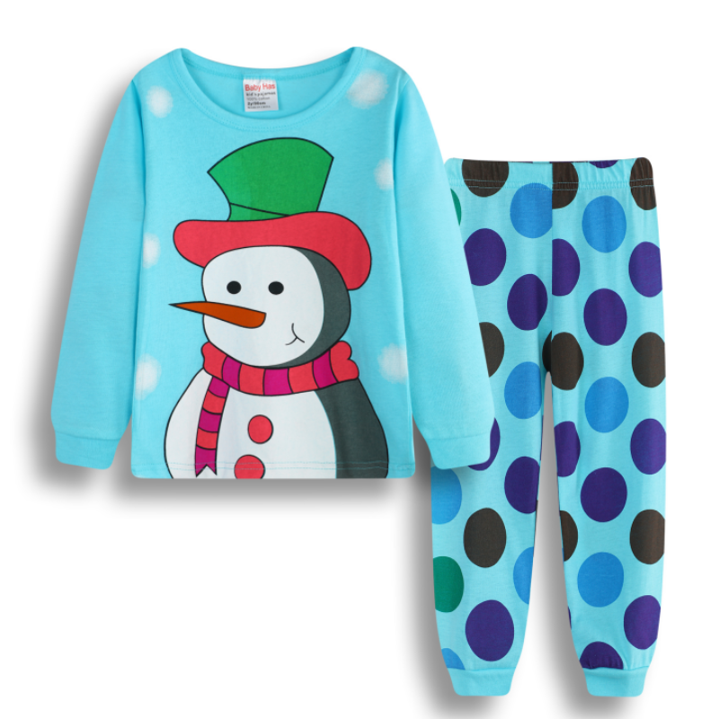 الصورة المصغرة: Children's Pajama Set Boys and Girls Full Print Cotton Mermaid Cartoon Pajama 2p