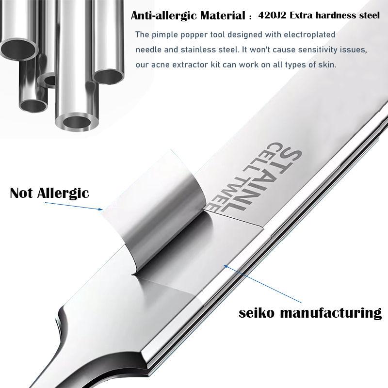 Thumbnail: Acne Blackhead Removal Needles Stainless Steel Black Spot Blemish Pimple Removal