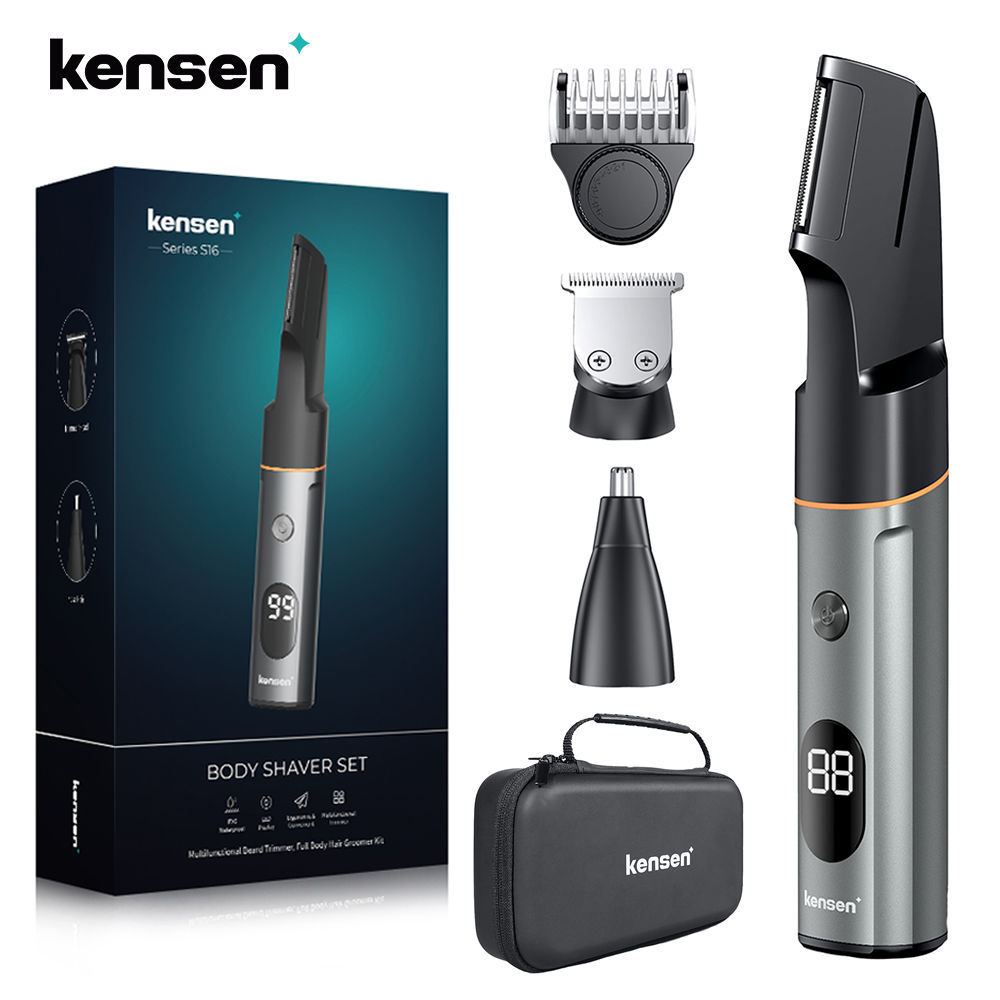 Kensen S16 Body Hair Shaver Kits for Men 3 In 1 Beard Hair Trimmer IPX6 Waterpro