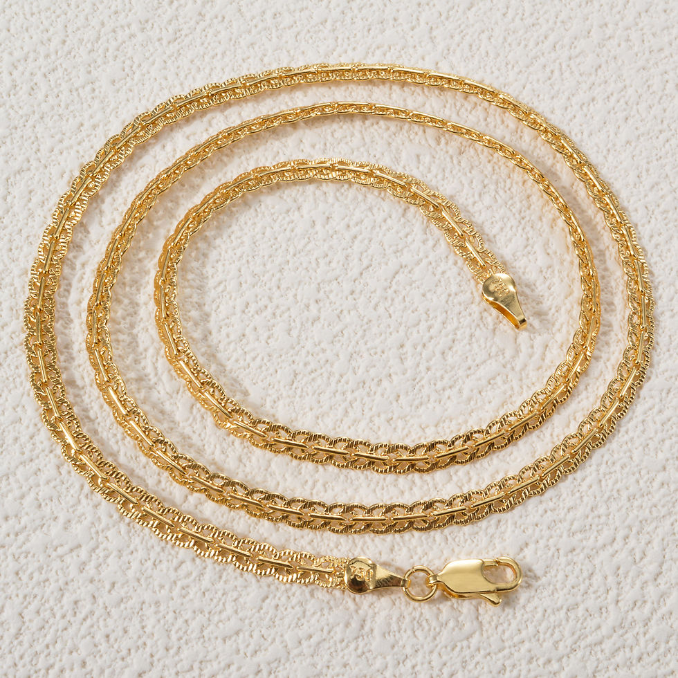الصورة المصغرة: Luxury 18k Gold Color 5mm Chain for Men Women Necklace Jewelry Fashion Party Chr