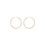 Miniatura: Aretes Clásicos de Oro Vermeil amarillo de 20 mm