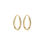 Miniatura: Aretes tipo argolla de oro amarillo de 9 ct y 11 mm