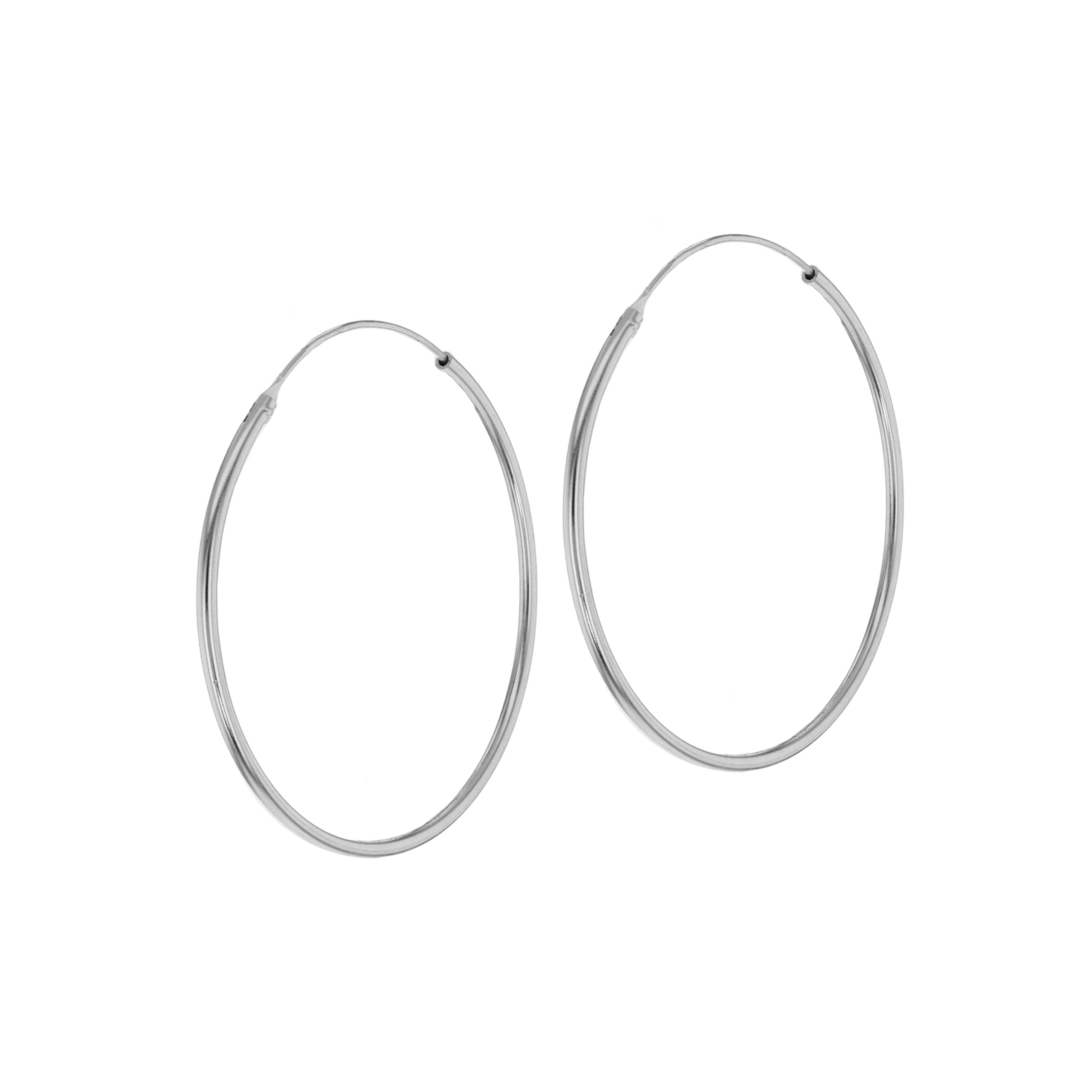 Créoles classiques en argent sterling 40 mm