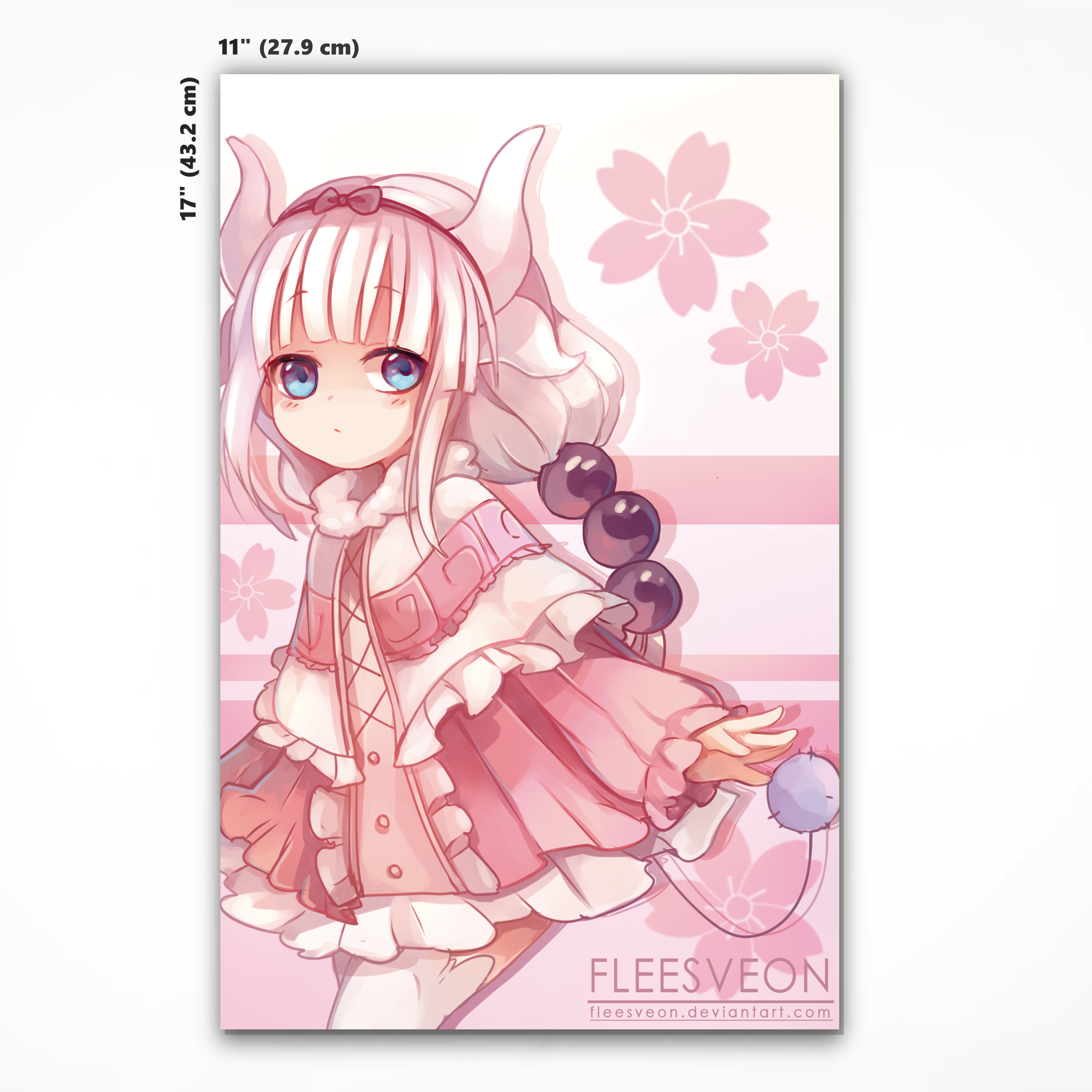 Kanna Kobayashi's Maid Dragon Poster (11"x17")