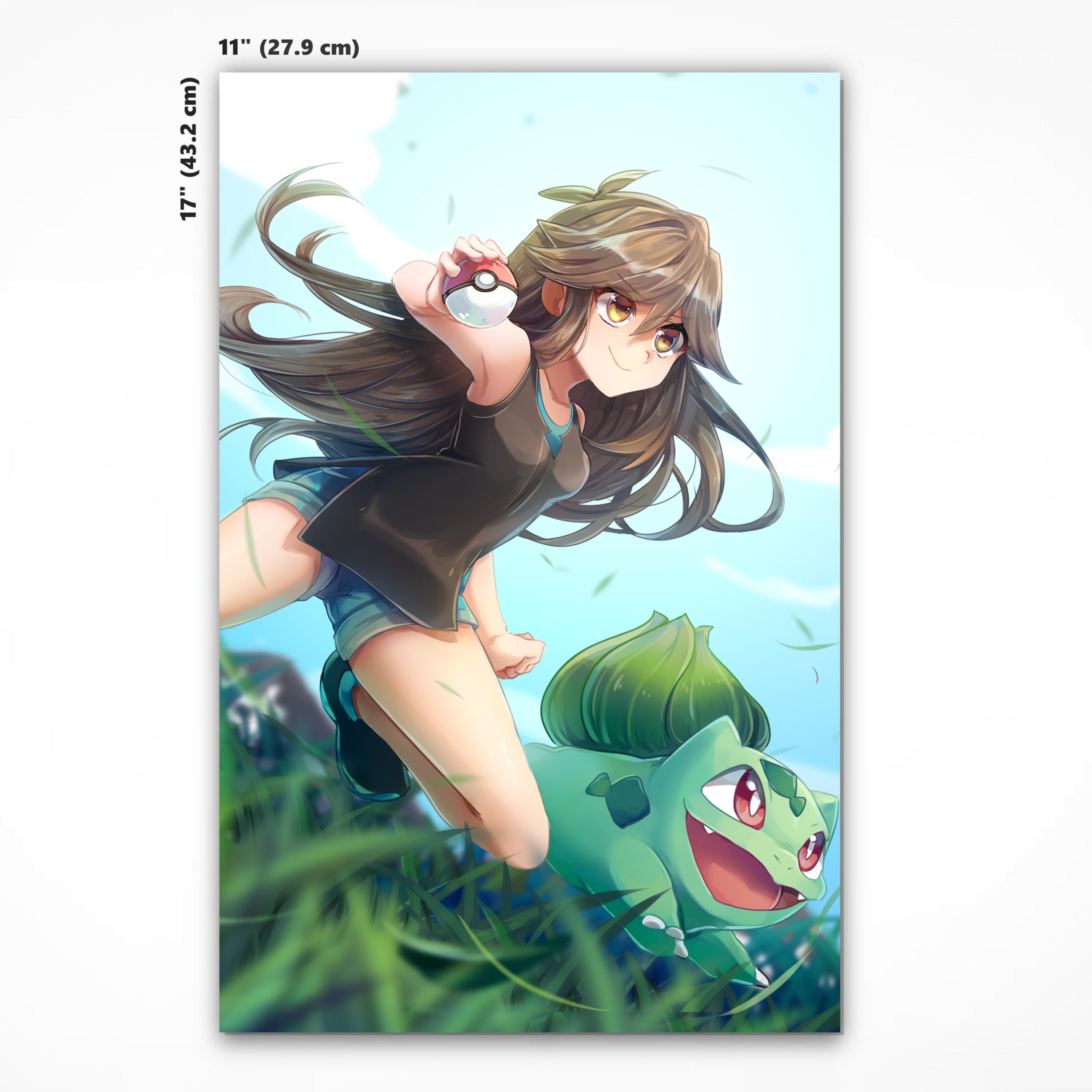 Blue Green and Bulbasaur Pokemon Poster (11"x17")