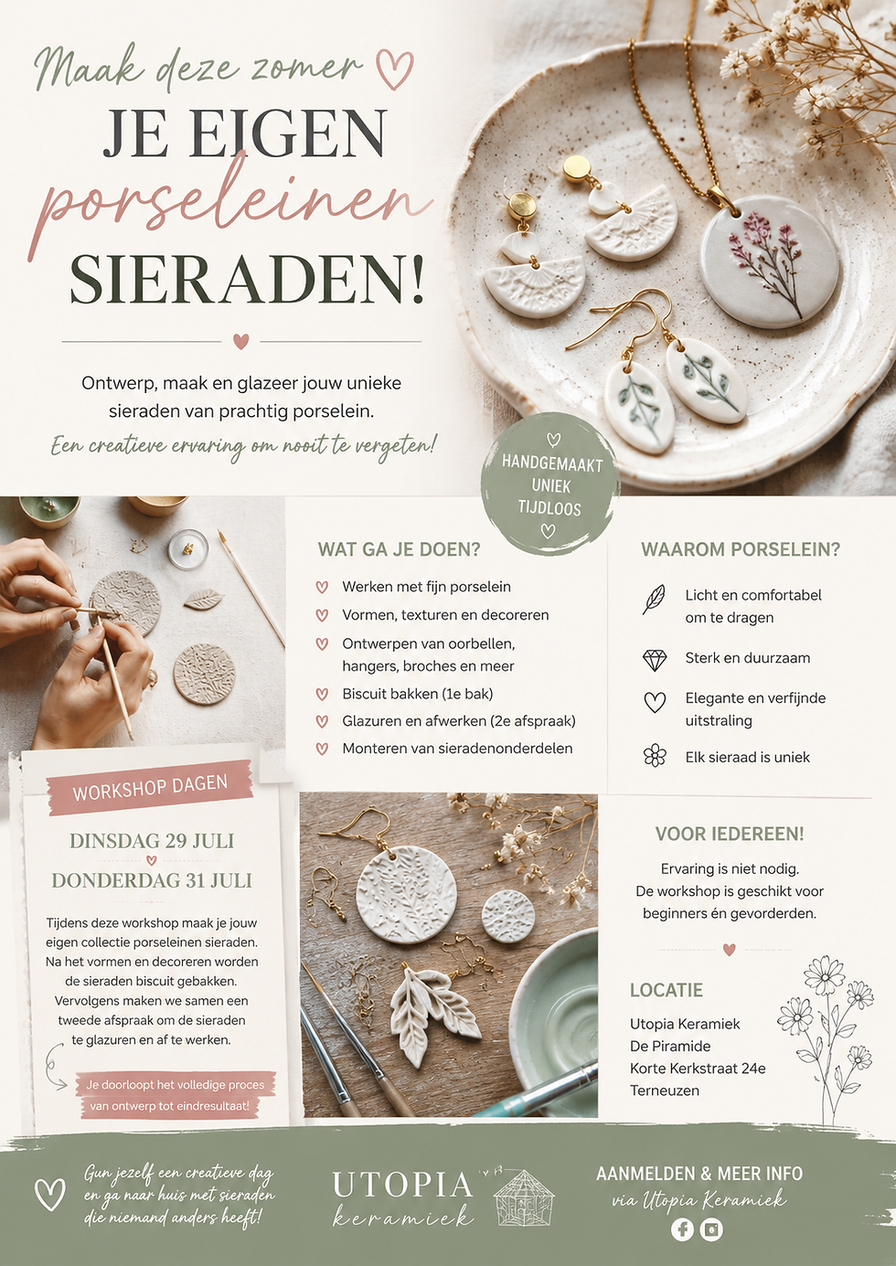 Maak deze zomer je eigen porseleinen sieraden