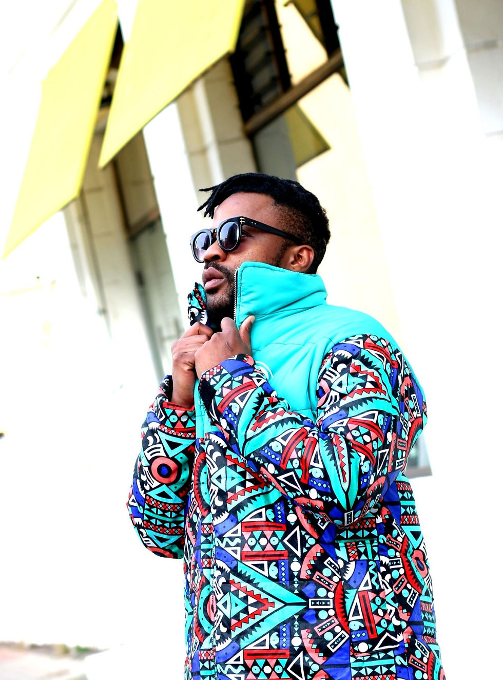 Thumbnail: Men's Teal Puffer Jacket 