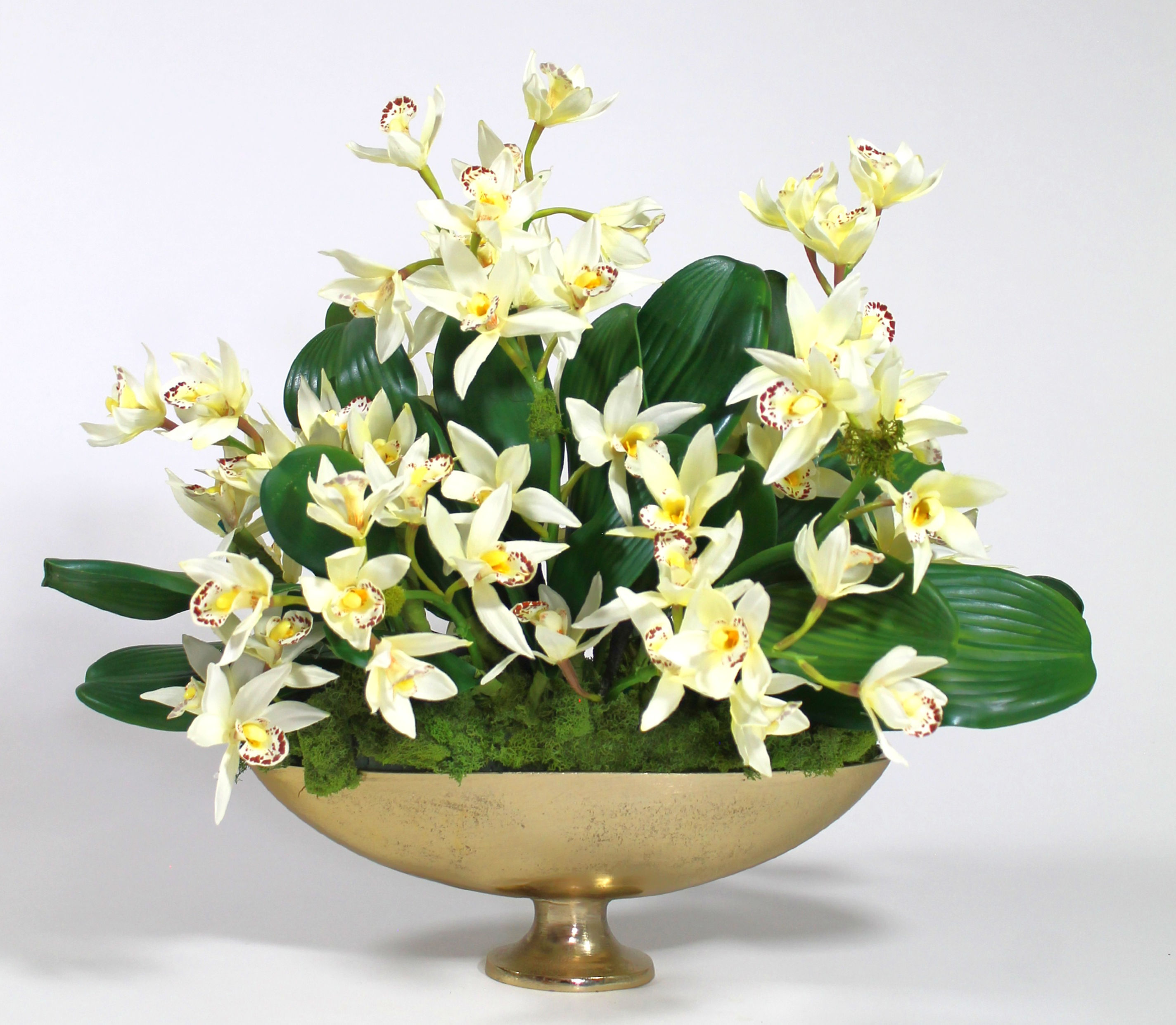 Dendrobium orchid arrangement.