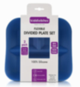 Flexible Divided Plate Set -Blue