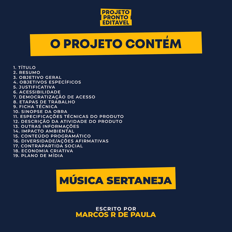 Miniatura: PROJETO PRONTO EDITÁVEL - MÚSICA SERTANEJA