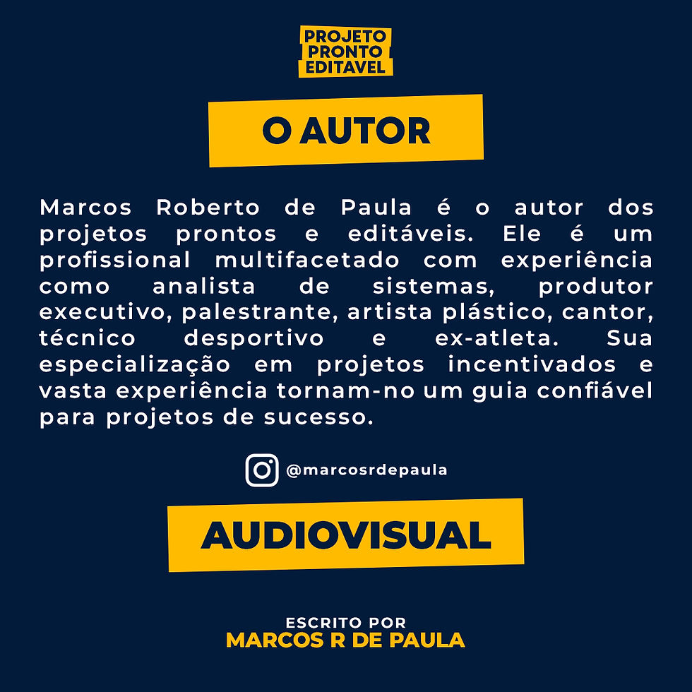 Miniatura: PROJETO PRONTO EDITÁVEL - AUDIOVISUAL