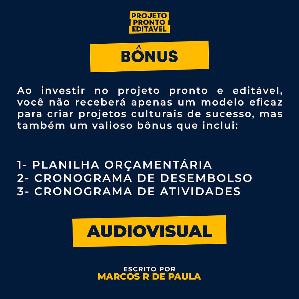 Miniatura: PROJETO PRONTO EDITÁVEL - AUDIOVISUAL