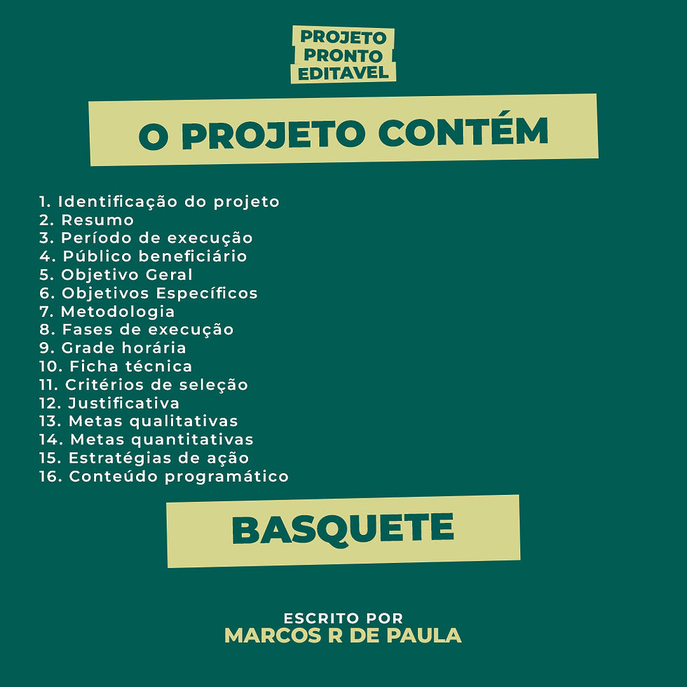 Miniatura: PROJETO PRONTO EDITÁVEL - BASQUETE