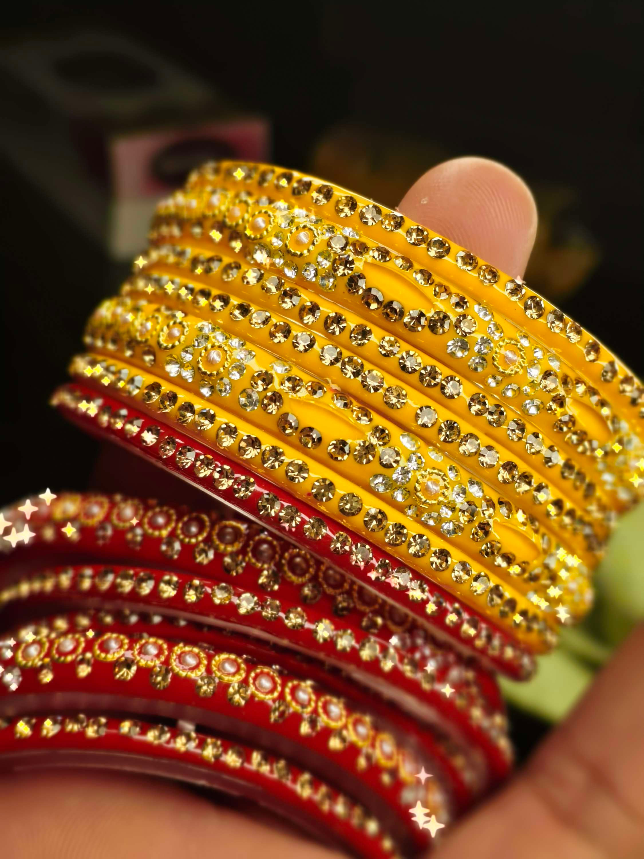 Bangles Set by chudiwaala latest trendy design pair of two different colors