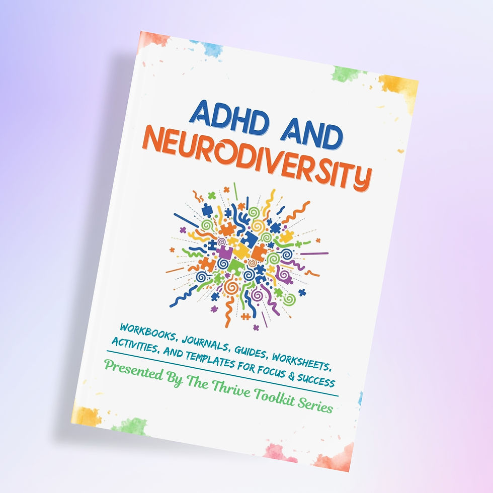 ADHD and Neurodiversity: Workbooks, Journals, Guides, Worksheets, Activities