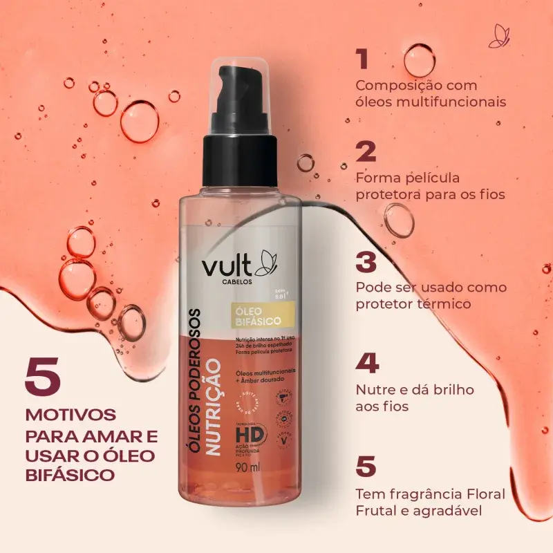 Miniatura: ÓLEO BIFÁSICO VULT CABELOS ÓLEOS PODEROSOS NUTRIÇÃO 90ml