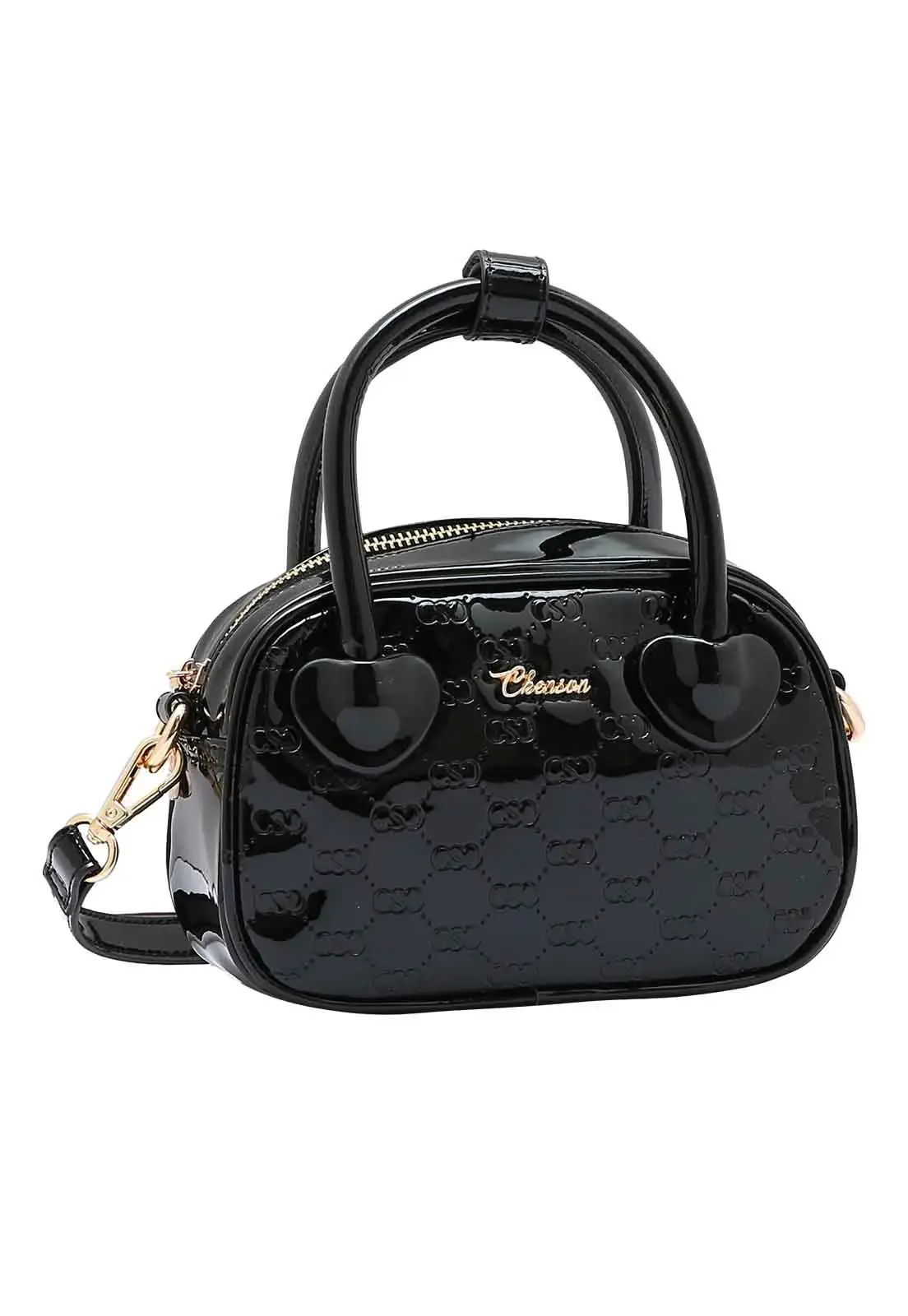 BOLSA FEMININA CHENSON ORIGINAL MINI LOGO VERNIZ MÃO