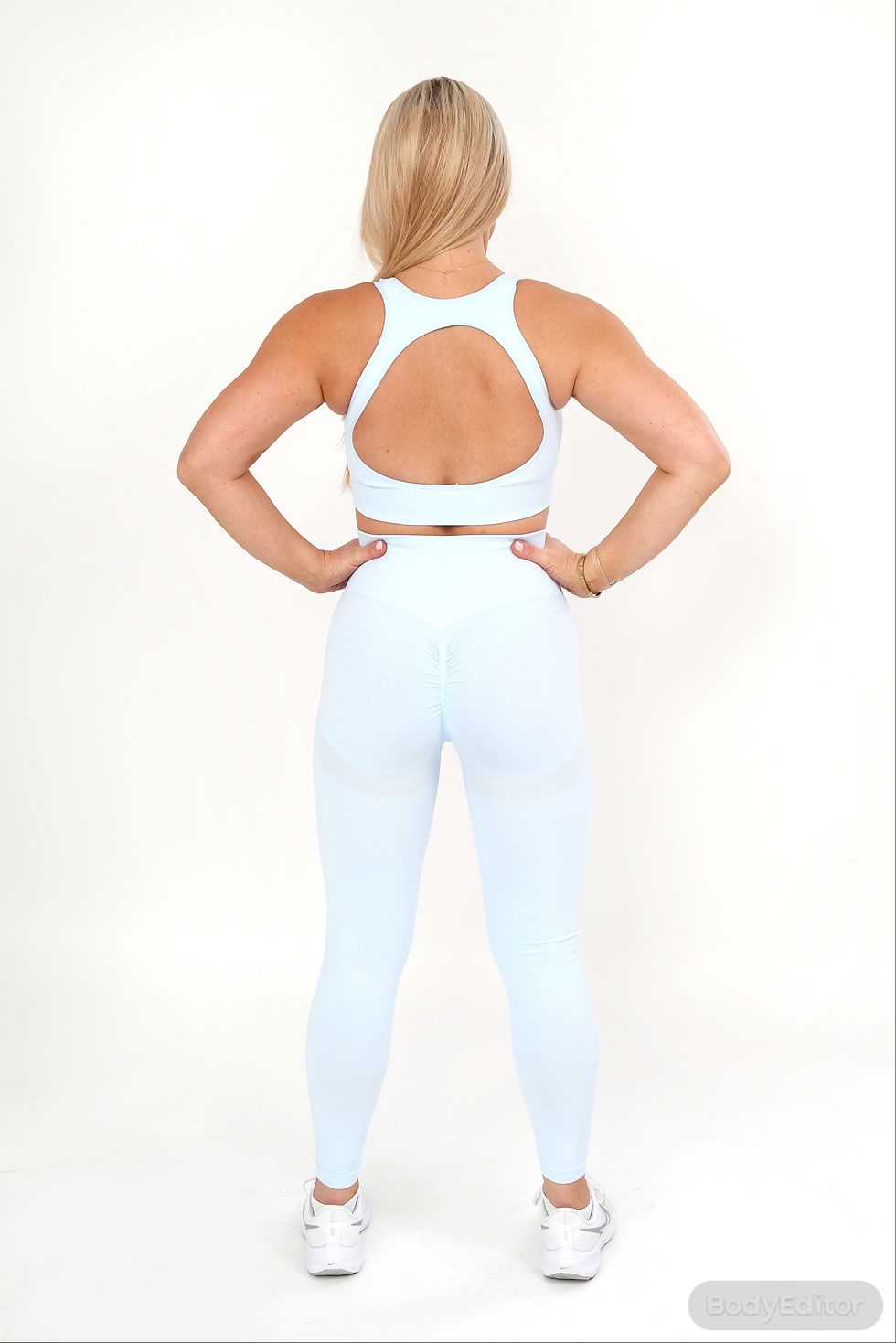 Thumbnail: PUPKA Baby Blue LUXURY Women Sets High Waist Gym Scrunch Legging &Bra