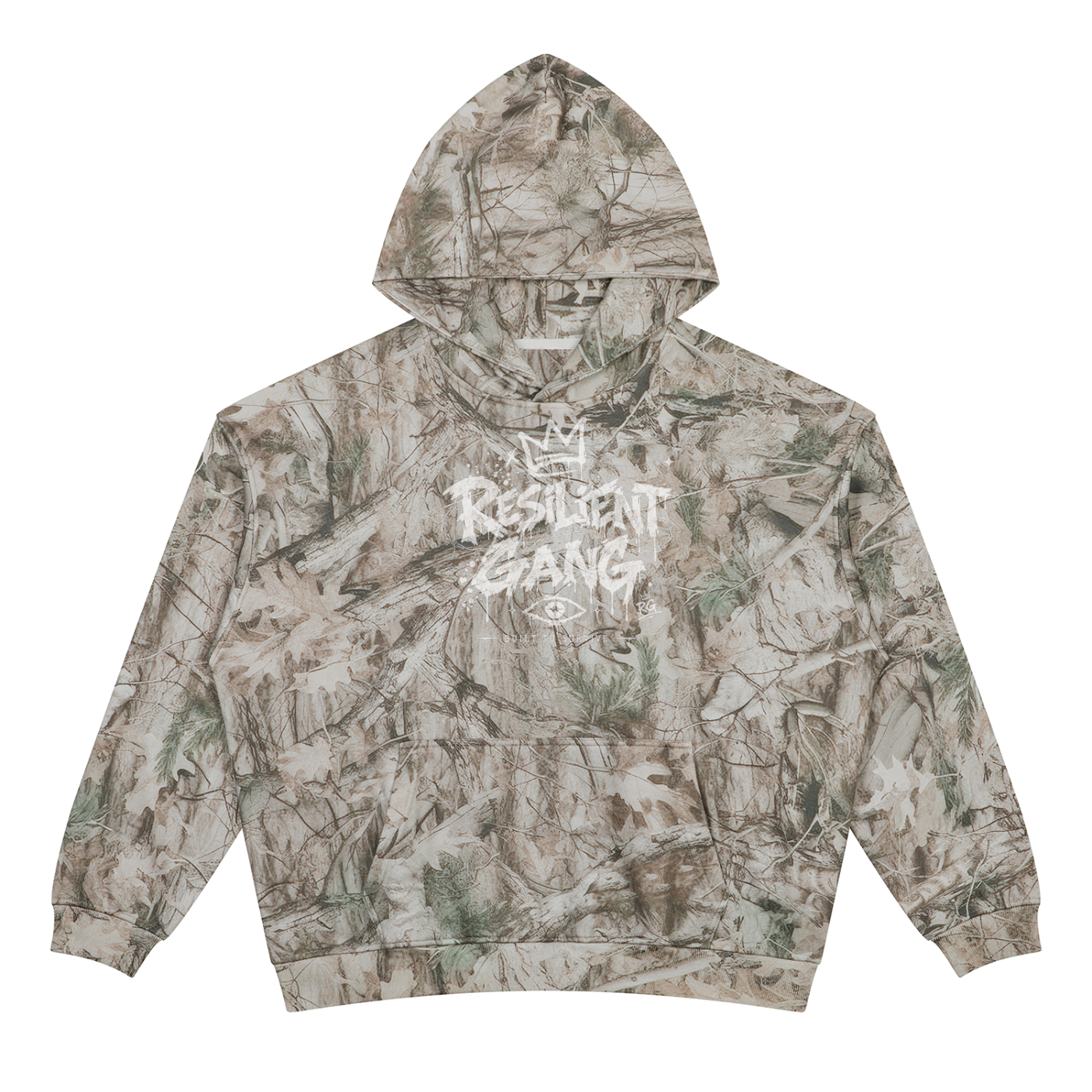 Resilient Gang Unisex Oversized Fleece Tree Camo Hoodie