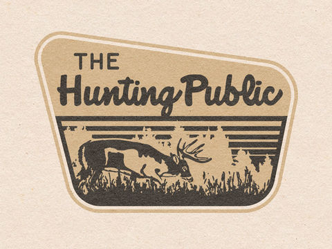 National Parks inspired branded sign for the hunting public showing a buck with his nose to the ground