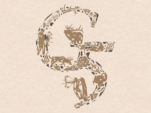 G5 Logo filled with nature art related to the outdoors and archery hunting