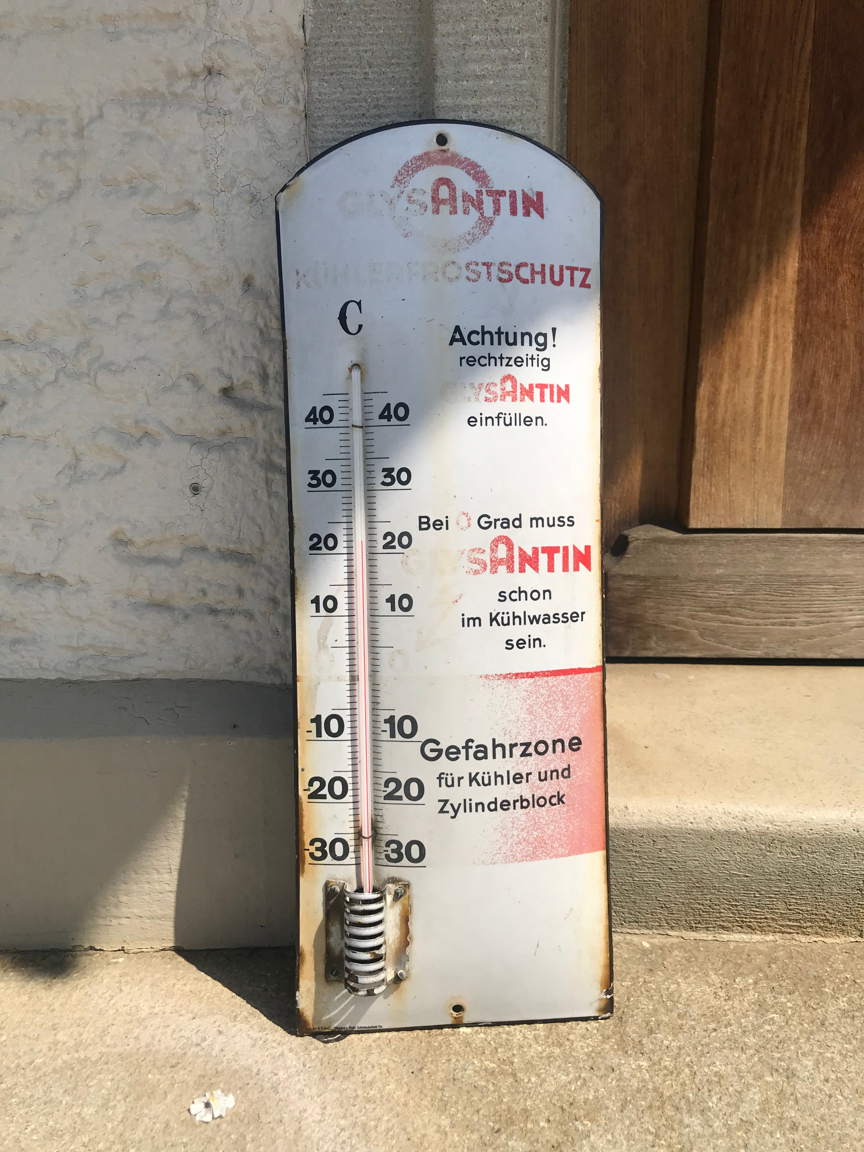 Glysantin-Thermometer-Emailschild