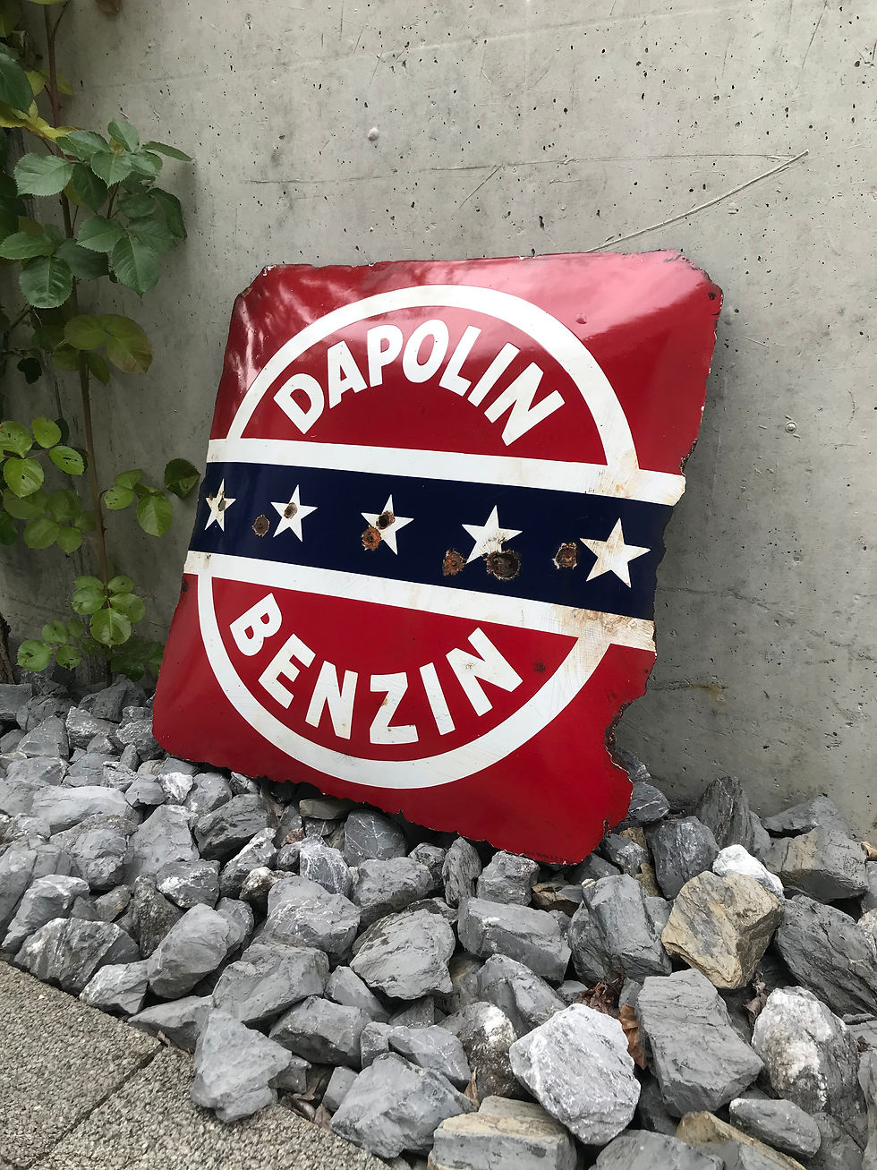 Miniaturbild: Dapolin Benzin-Emailschild
