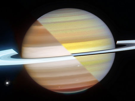 SATURNO OBSERVADO POR HUBBLE Y WEB.