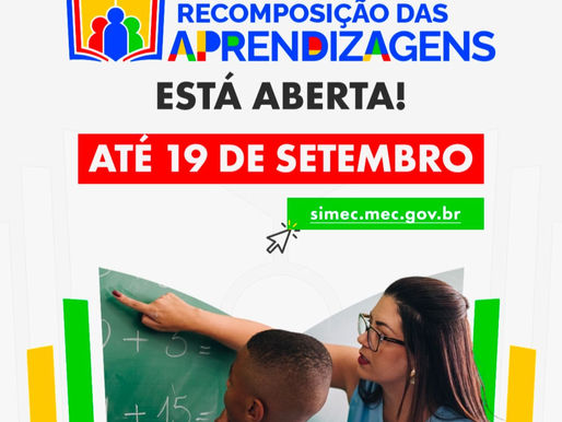 Secretarias de educação podem aderir ao Pacto Nacional pela Recomposição das Aprendizagens até dia 19 de setembro