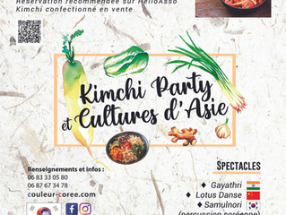 SAMEDI 13 NOVEMBRE 2021 DE 14:00 À 18:00 Kimchi Party et cultures d'Asie