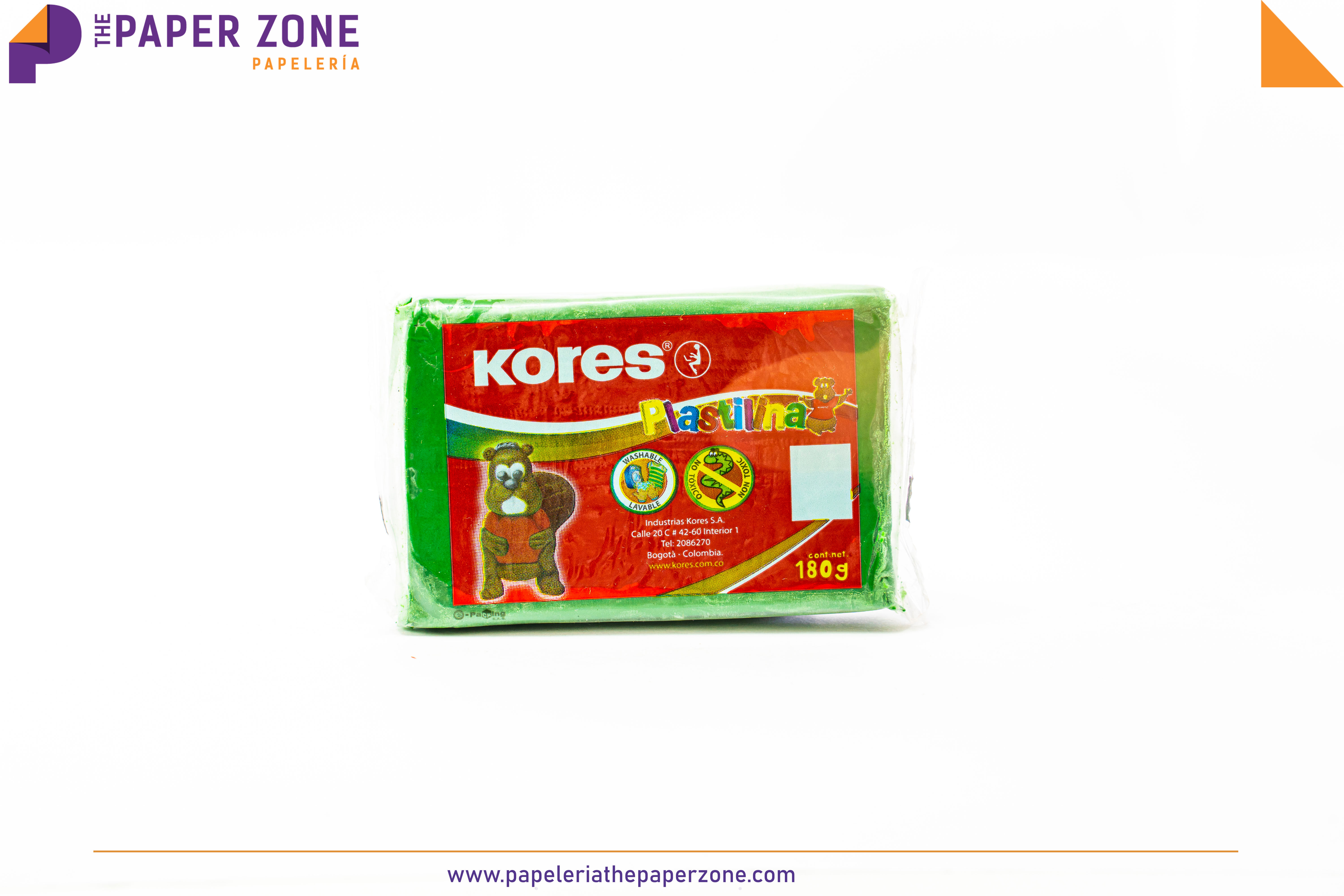 PLASTILINA KORES VERDE 180 GR