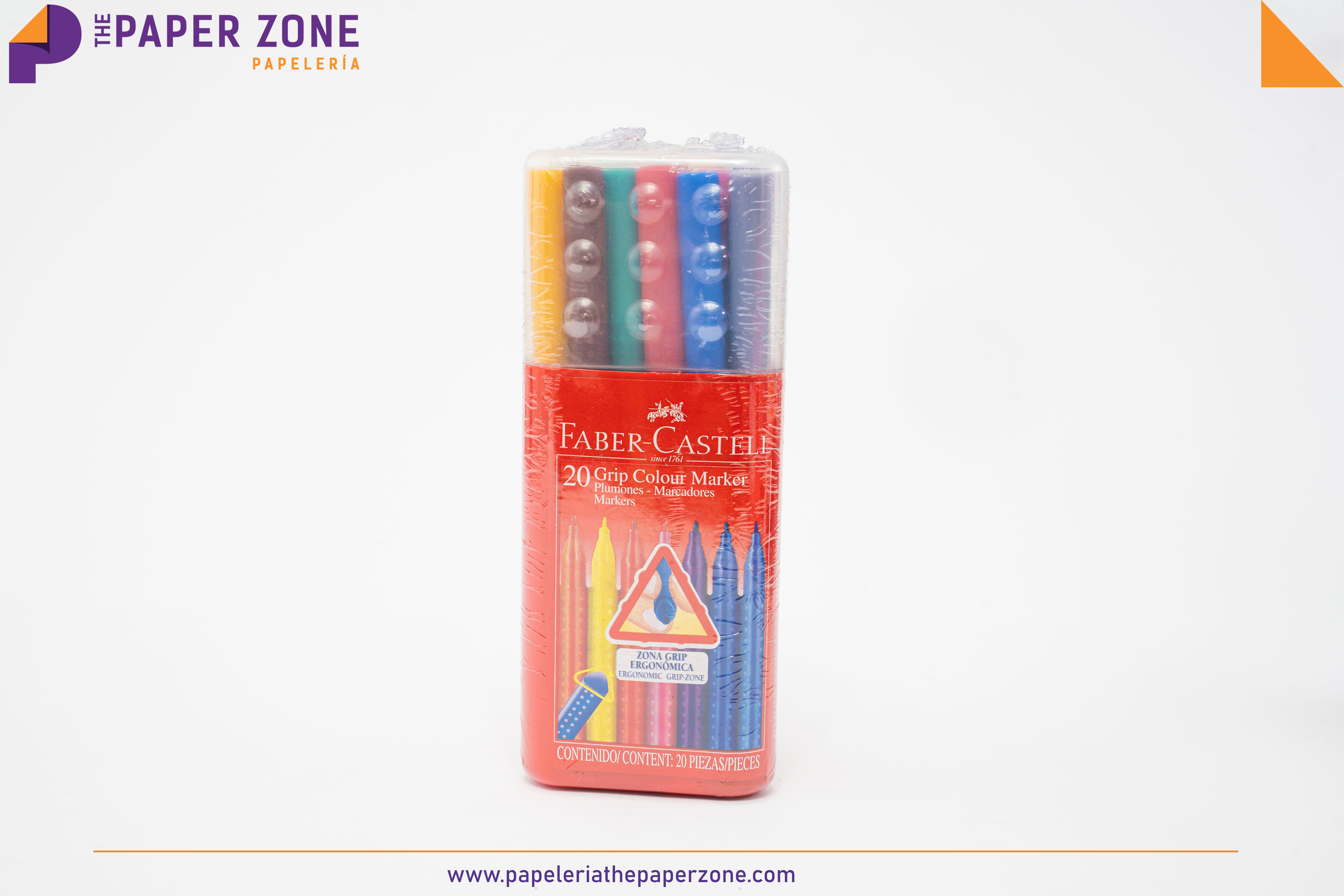 Plumón Grip triangular tubo x 20 32046-T