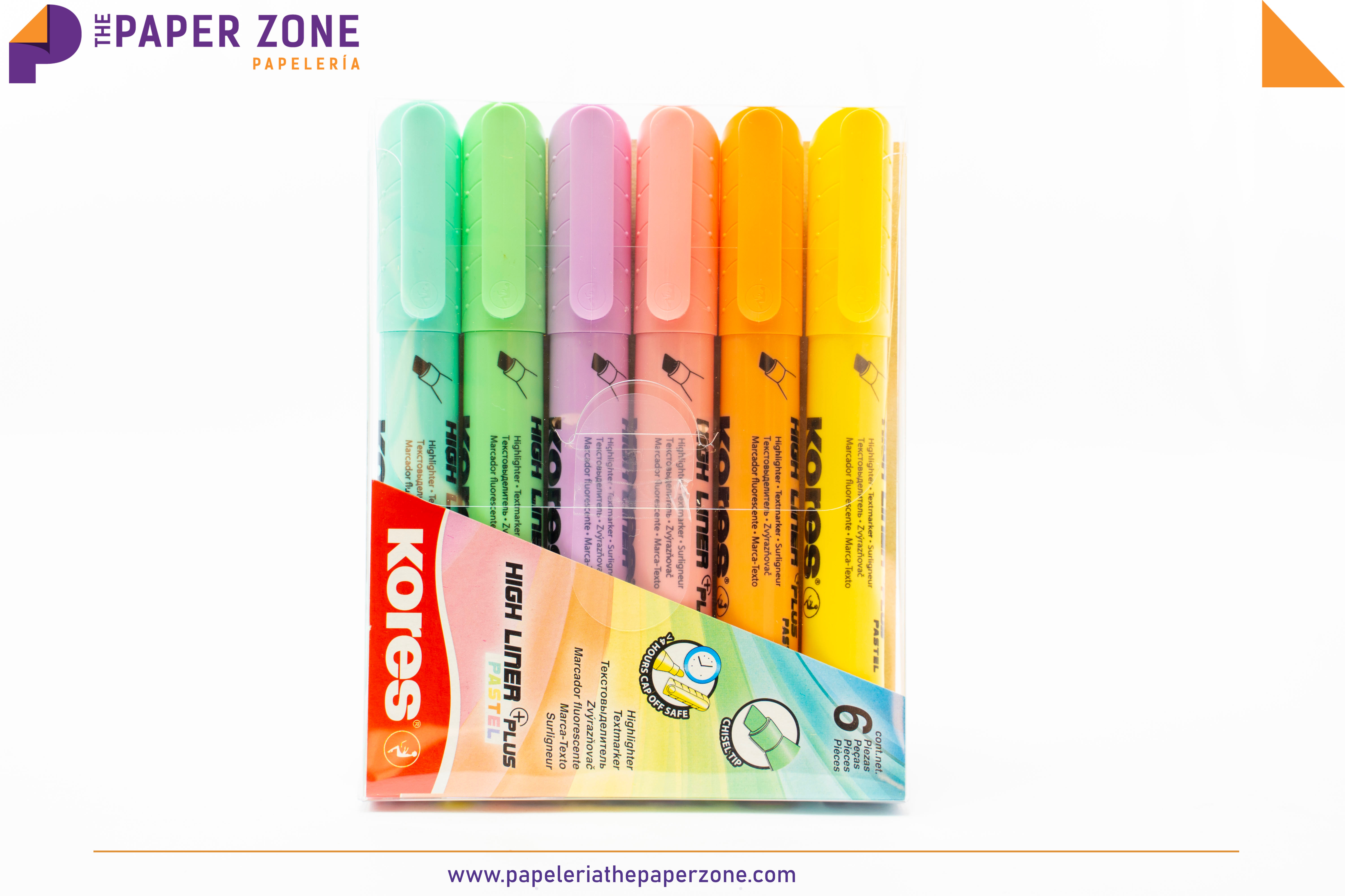 K Resaltador Pastel Plus Pbisel Set 6 Pz