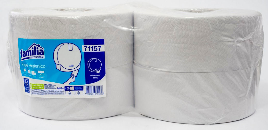 Papel Higienico Jumbo Blanco HD x 250mt