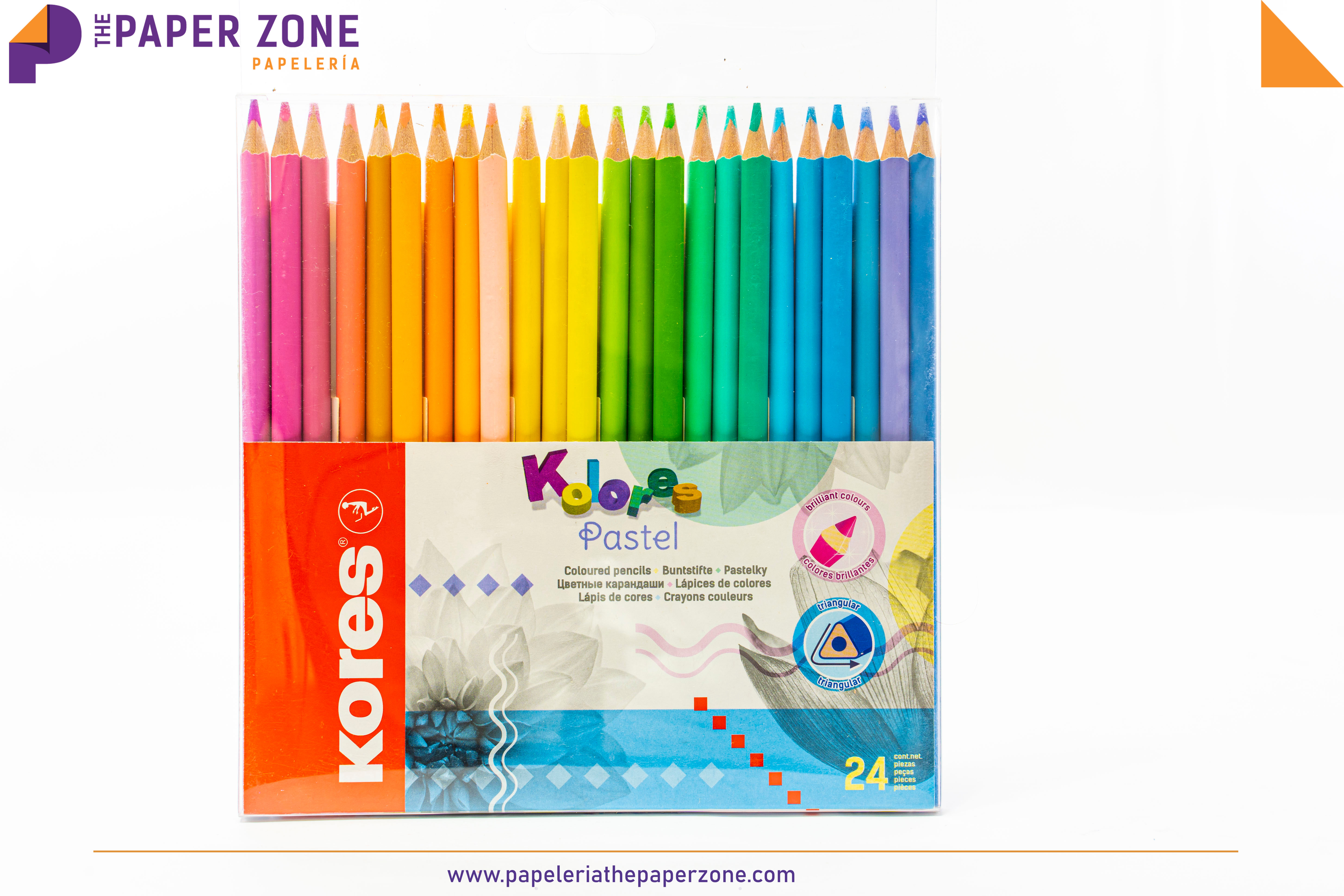 K Lapiz Kolor Triangular Pastel 24 Pz