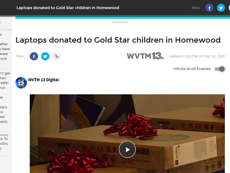 WVMT Covers Laptops for Goldstar Children 