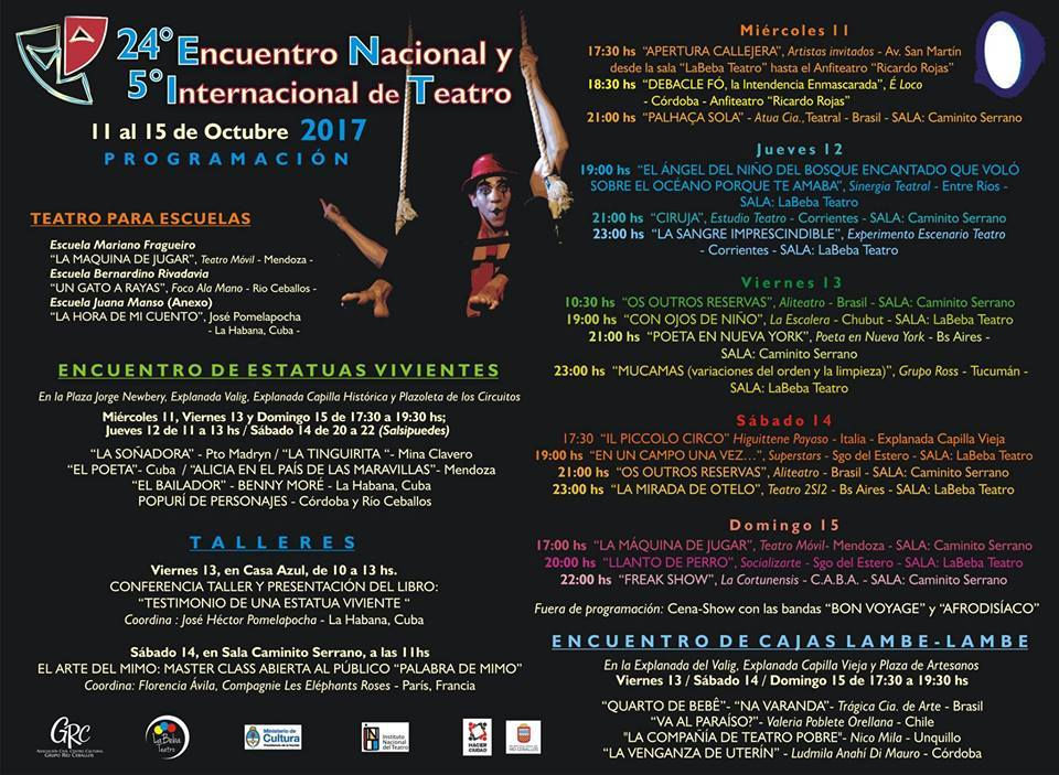 5° Encuentro Internacional de Teatro - Río Ceballos/Argentina