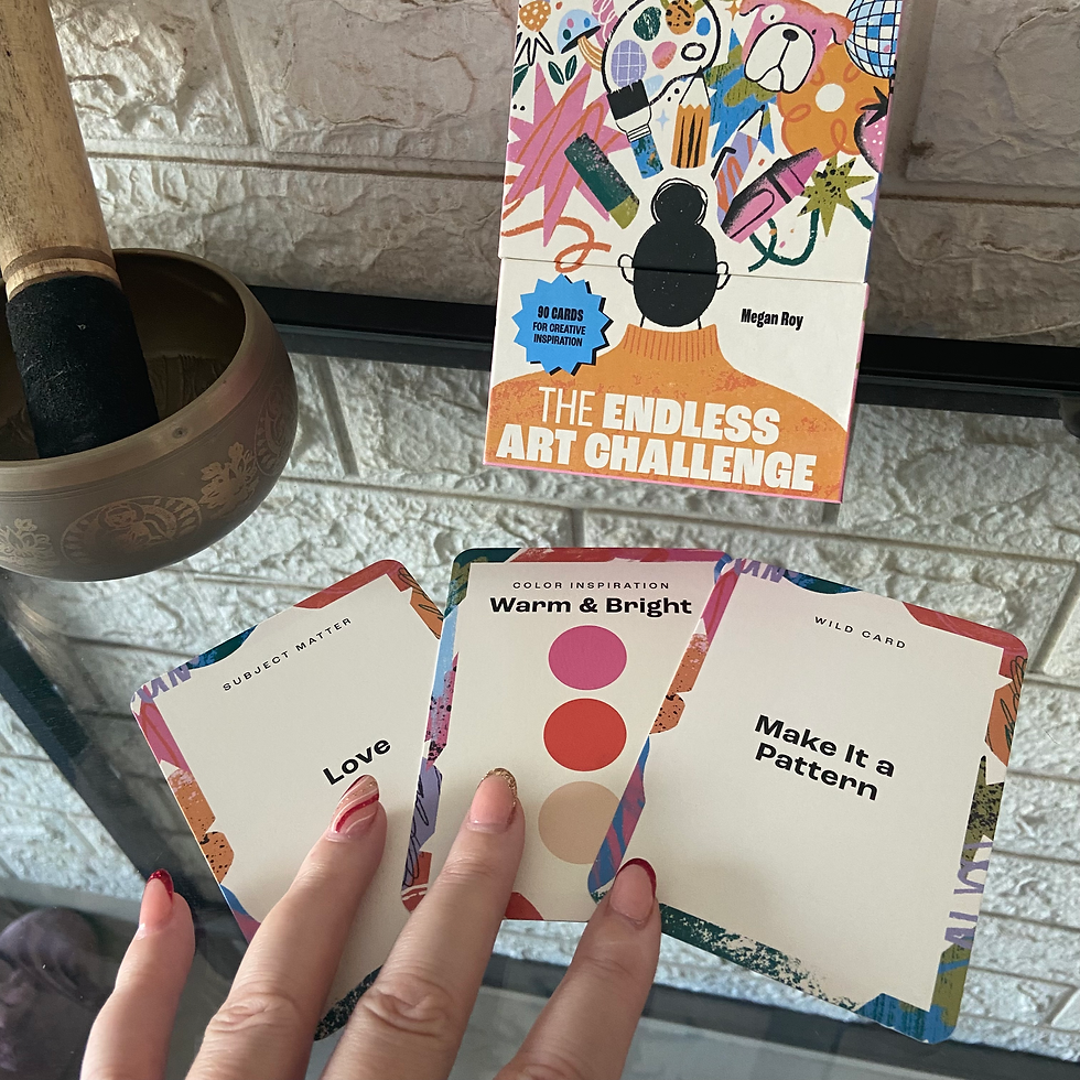 Endless art challenge card set to never run out of ideas and kiss creative blocks goodbye