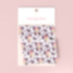Cute Home Cyn Home fabric swatch featuring peach and pink coffee cups and black leaves