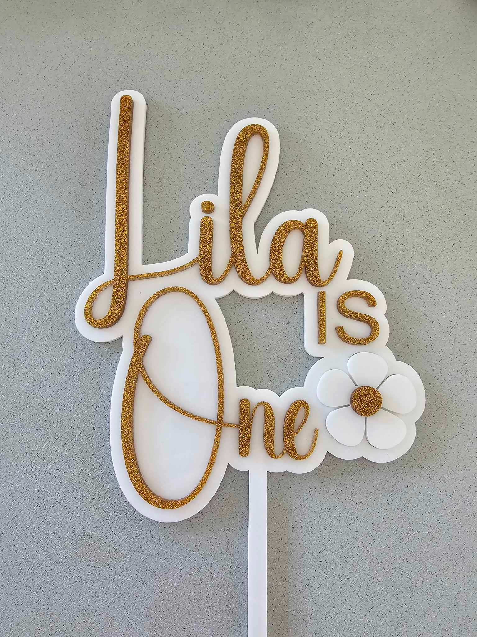 Lila is one cake topper