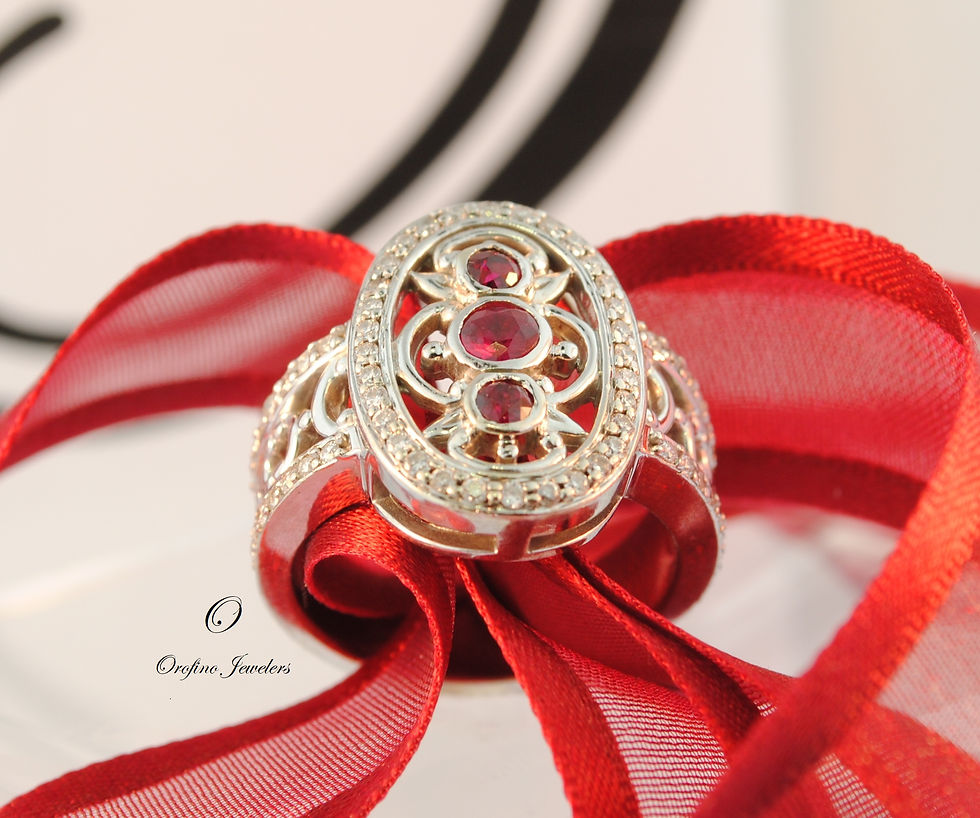 Custom Ruby & Diamond Ring