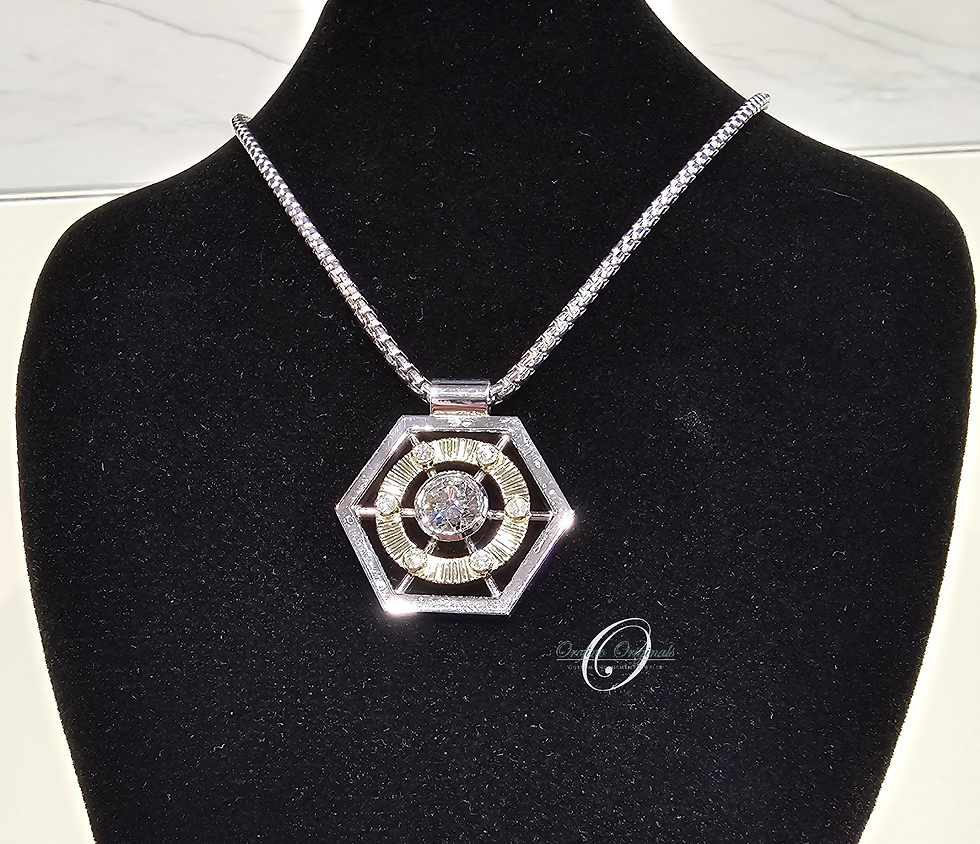 Custom Two-Tone Diamond Pendant