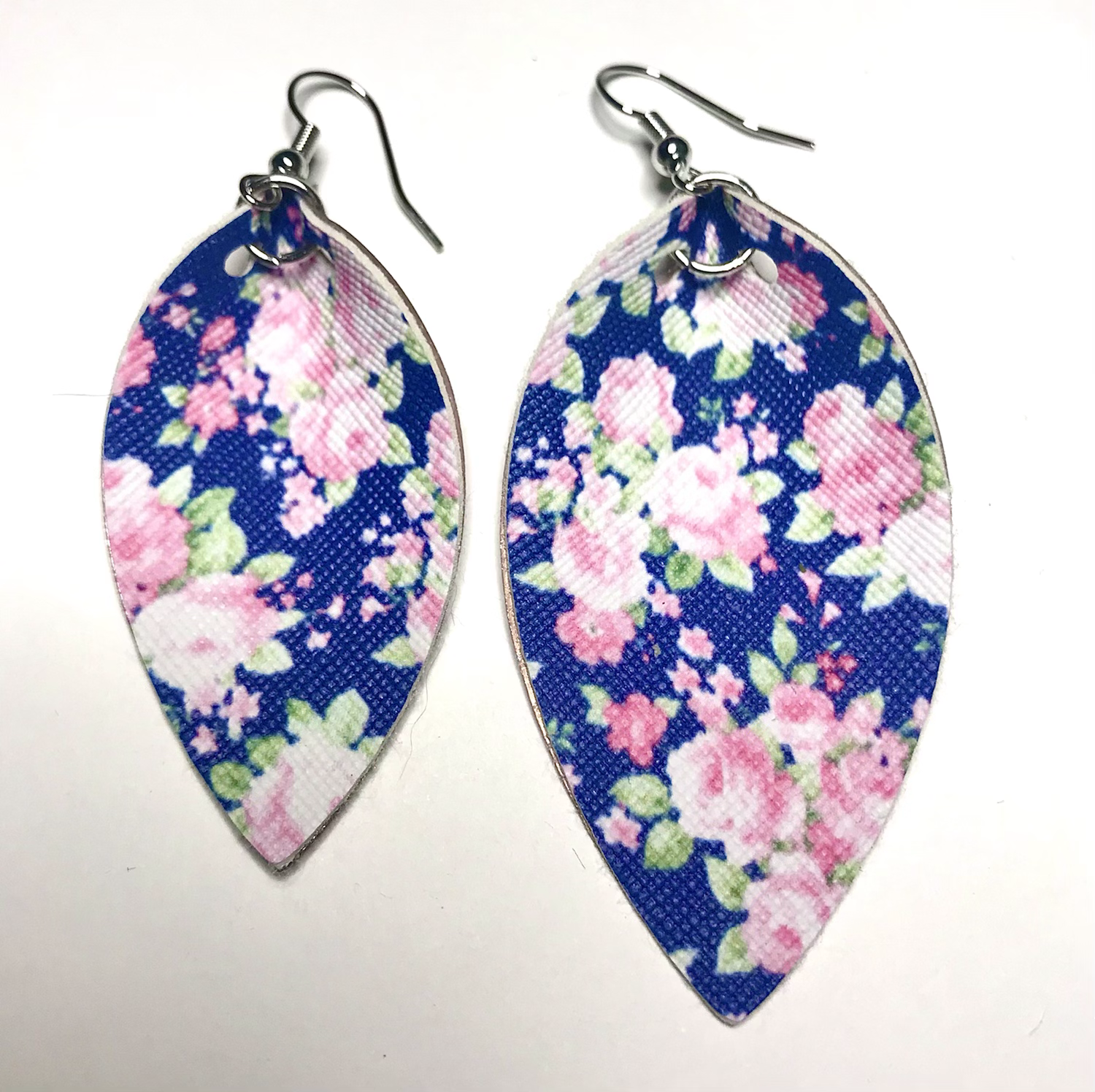 Navy Blue with Pink Floral