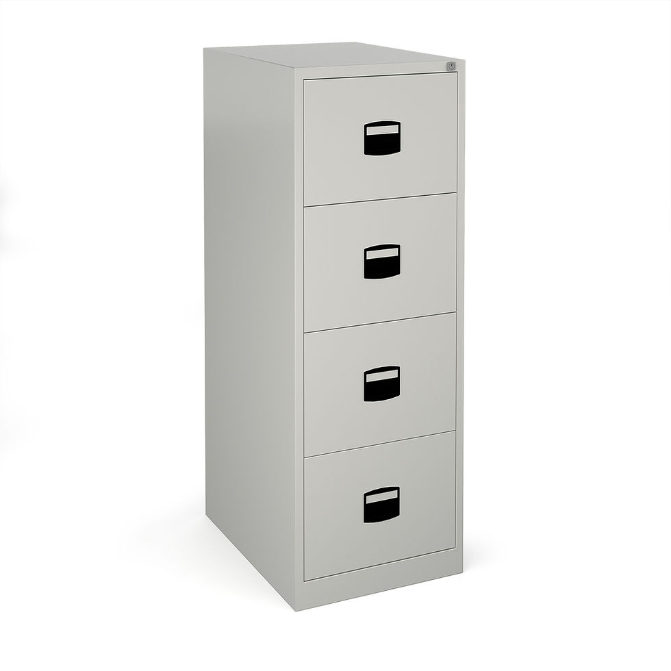 Thumbnail: Steel 4 drawer contract filing cabinet 1321mm high